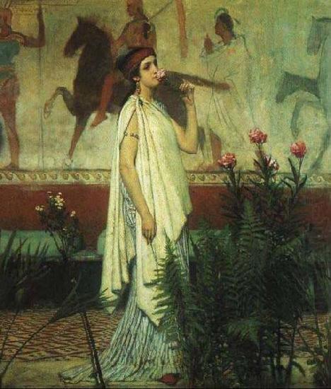 Sir Lawrence Alma-Tadema,OM.RA,RWS A Greek Woman Sir Lawrence Alma-Tadema china oil painting image